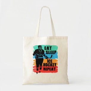 Hockey Eishockey Eat Sleep Wiederholung Hockey Spi Tragetasche