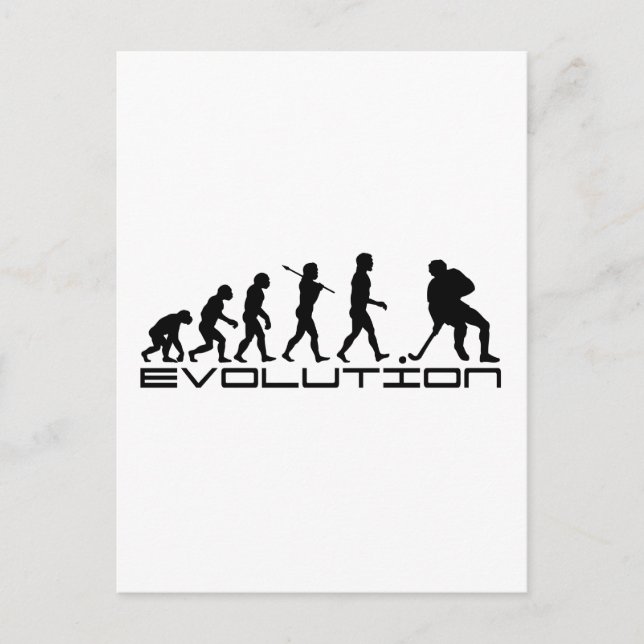 Hockey Eishockey Evolution Art Postkarte (Vorderseite)