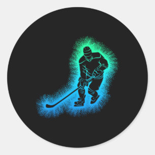 Hockey Eishockey Kinder Jugend Jungen  Runder Aufkleber