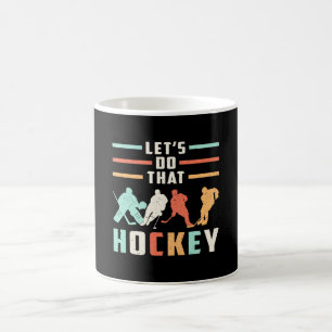 Hockey Eishockey Stick Retro Team Puck Geschenkide Kaffeetasse