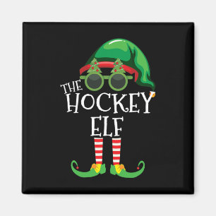Hockey-Elf-Weihnachtsgruppen-Party-PJs-Familie Magnet