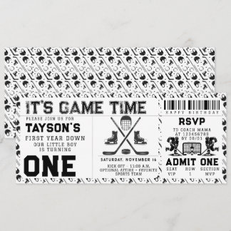 Hockey Erstes Jahr Ab 1. Geburtstag Ticket Einladung