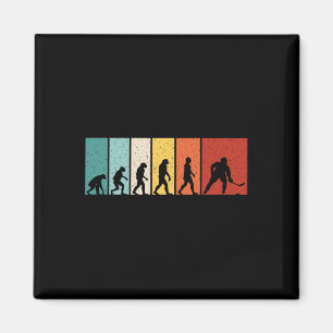 Hockey Evolution Retro Eishockeyspieler Männer Jun Magnet