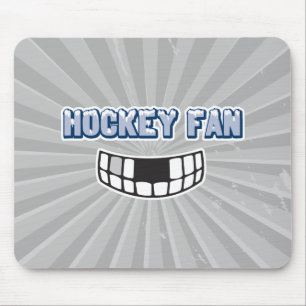 Hockey-Fan fehlende Zähne lustiges Sportdesign Mousepad