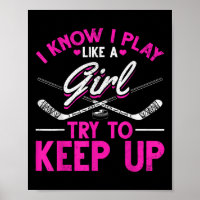 Hockey-Feld Mädchen, die ich kenne, ich spiele wie