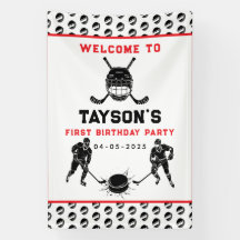 Hockey First Year Down Foam Board – 1st Birthday