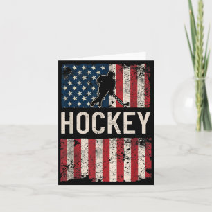Hockey-Flagge Amerikanisch - Patriotische Frauen K Karte