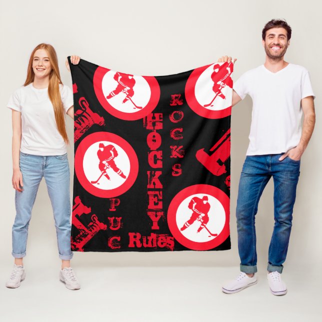 Hockey Fleecedecke (Beispiel)