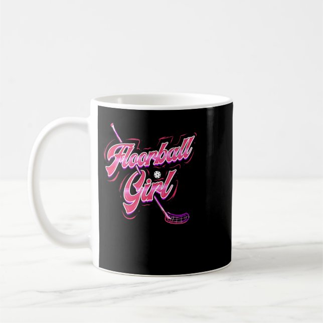 Hockey Floorball Girl Unihockey Floor Hockey Playe Kaffeetasse (Links)