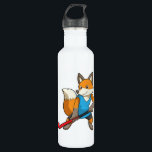 Hockey-Fox mit Hockey-Schläger Edelstahlflasche<br><div class="desc">Dieses Design ist das perfekte Geschenk für einen Geburtstag, Weihnachten und andere Feiern. Es ist für Frauen, Männer und Kinder geeignet.</div>