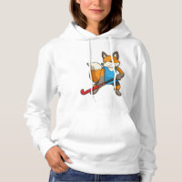Hockey-Fox mit Hockey-Schläger