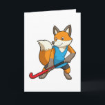 Hockey-Fox mit Hockey-Schläger Karte<br><div class="desc">Dieses Design ist das perfekte Geschenk für einen Geburtstag,  Weihnachten und andere Feiern. Es ist für Frauen,  Männer und Kinder geeignet.</div>