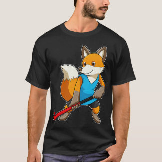 Hockey-Fox mit Hockey-Schläger T-Shirt