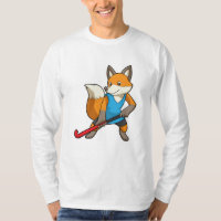 Hockey-Fox mit Hockey-Schläger