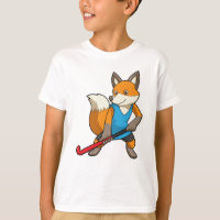 Hockey-Fox mit Hockey-Schläger