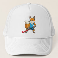 Hockey-Fox mit Hockey-Schläger