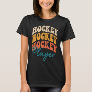 Hockey Funny Hockey Frisbee Player Retro Vintag 7 T-Shirt