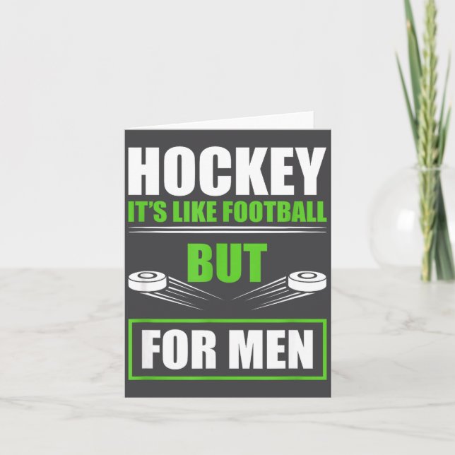 Hockey Funny Quotes Fathersday Mens Hockey  Karte (Vorderseite)