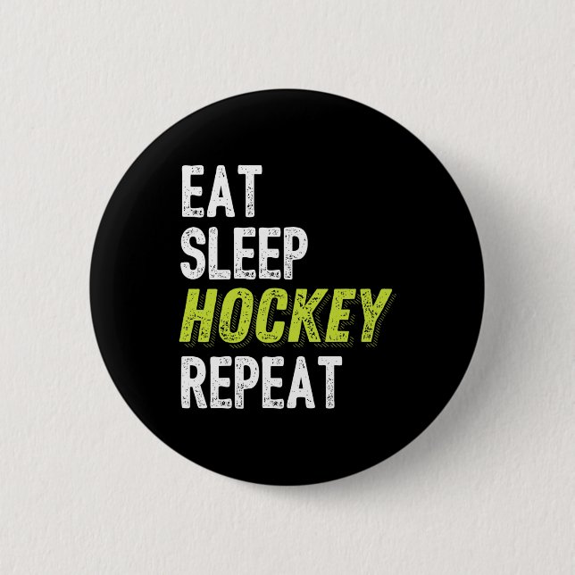Hockey für Boys Ice Hockey Player Geschenk Button (Vorderseite)