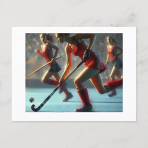 Hockey für Frauen, Postkarte