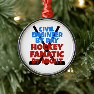 Hockey für zivil Engineer Lieben Ornament Aus Metall