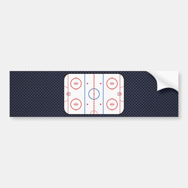 Hockey Game Companion Carbon Fiber Style Autoaufkleber (Vorne)
