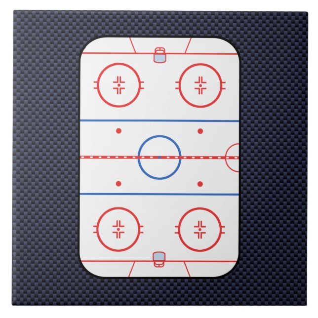 Hockey Game Companion Carbon Fiber Style Fliese (Vorderseite)