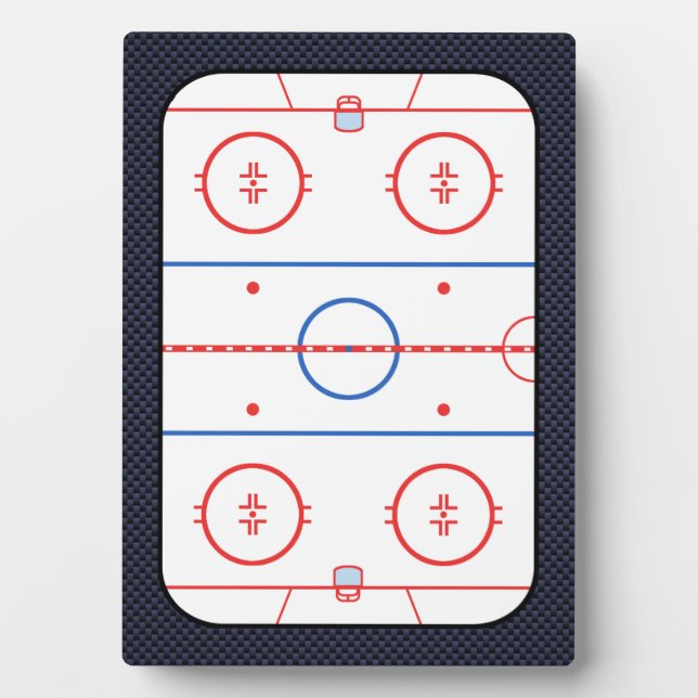 Hockey Game Companion Carbon Fiber Style Fotoplatte (Vorderseite)
