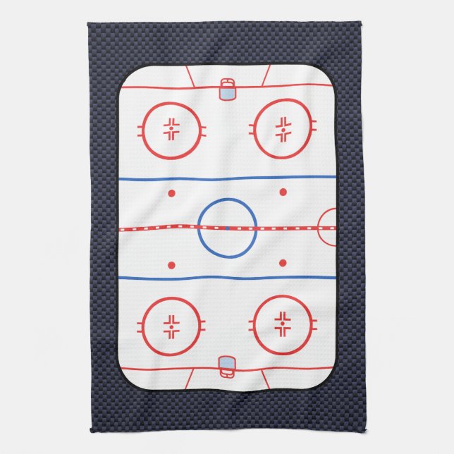 Hockey Game Companion Carbon Fiber Style Handtuch (Vertikal)