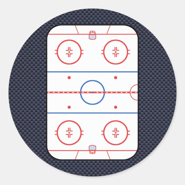 Hockey Game Companion Carbon Fiber Style Runder Aufkleber (Vorderseite)