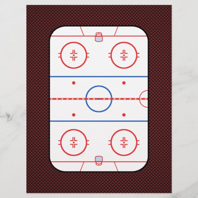 Hockey Game Companion Rink Diagramm (Vorderseite)