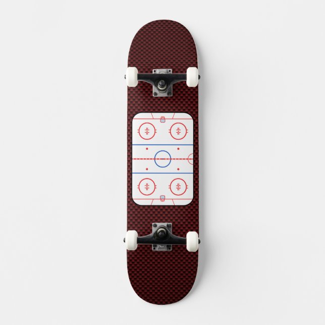 Hockey Game Companion Rink Diagramm Skateboard (Vorderseite)