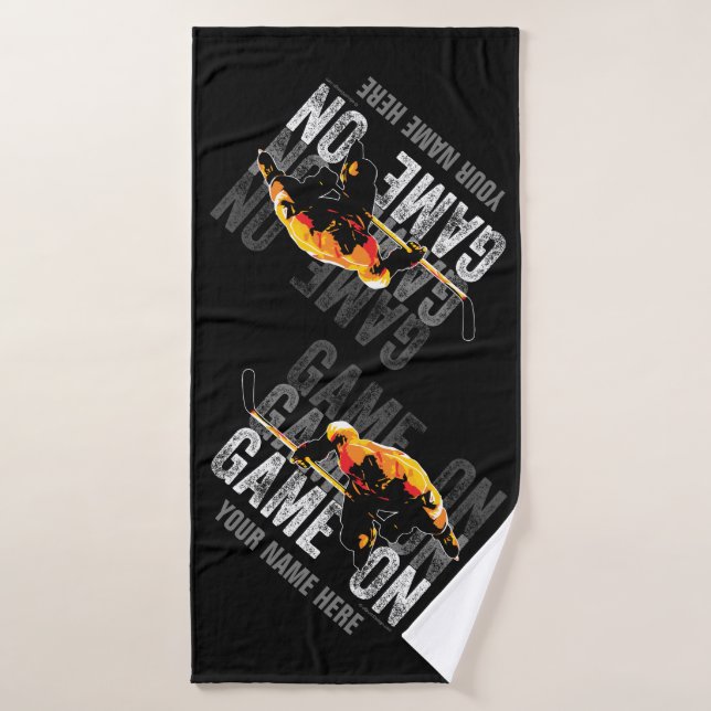 (Hockey) Game On Bath Handtuch Set Badehandtuch (Badehandtuch)