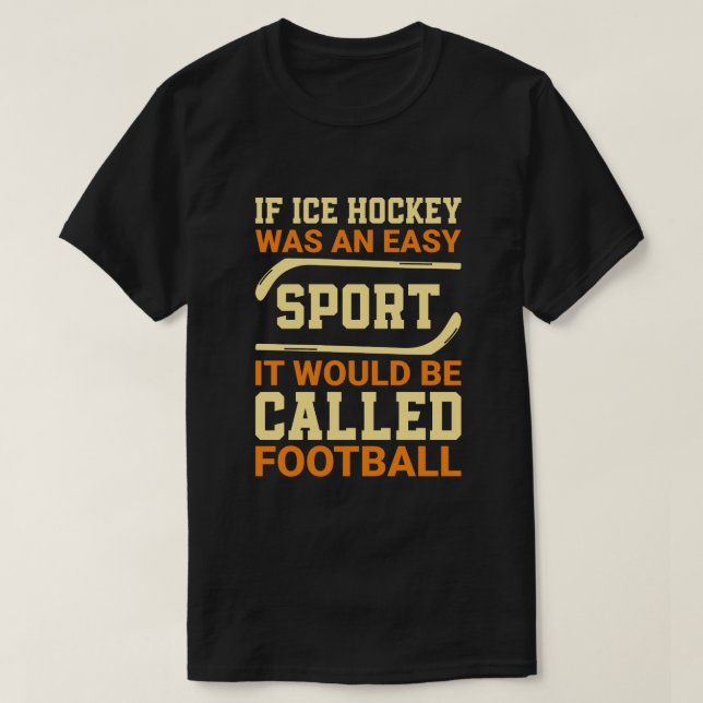Hockey gegen Fußball T-Shirt (Design vorne)