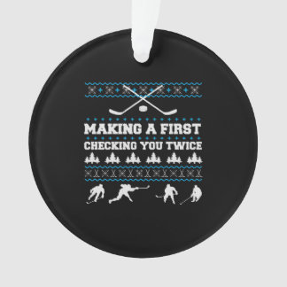 Hockey-Geschenk Weihnachten Weihnachten Ugly Sweat Ornament