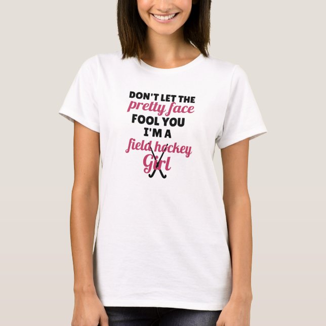 Hockey-Geschenke für Damen-Feldhockey-Spieler T-Shirt (Vorderseite)