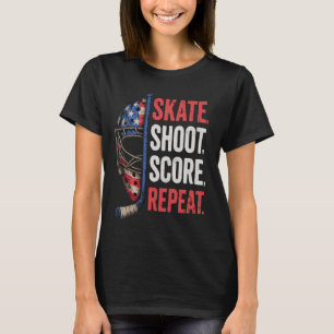 Hockey-Geschenke Zeug Trikot USA Amerikanische Fla T-Shirt