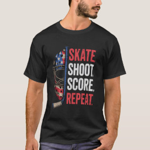 Hockey-Geschenke Zeug Trikot USA Amerikanische Fla T-Shirt
