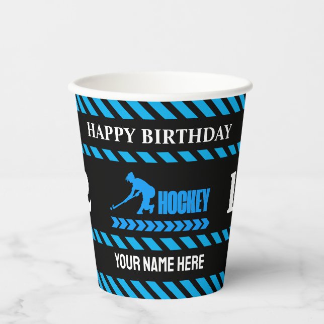 Hockey Girl Birthday, Hockey Player Gift Pappbecher (Vorderseite)