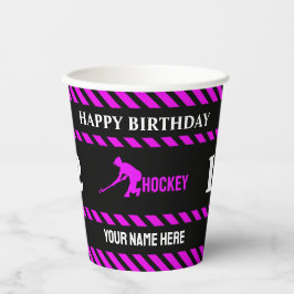 Hockey Girl Birthday, Hockey Player Gift Pappbecher