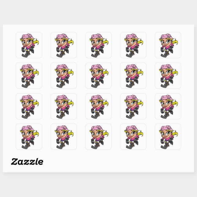 Hockey Girl Sticker (Blatt)