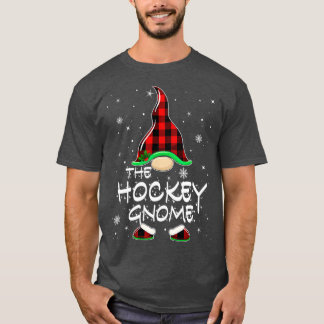 Hockey Gnome Buffalo Pläd Matching Family Christm T-Shirt