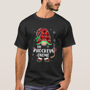 Hockey Gnome Red Buffalo Karierte Weihnachtsmatte T-Shirt