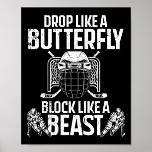 Hockey Goalie Art für Männer Frauen Eishockey-Lieb Poster