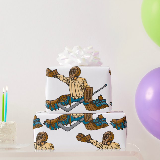 Hockey Goalie Geschenkpapier (Von Creator hochgeladen)