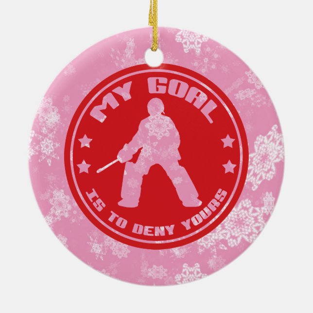 Hockey Goalie Holiday Ornament (Hinten)