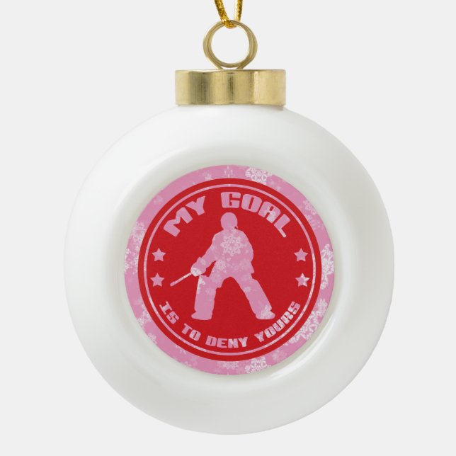 Hockey Goalie Holiday Ornament (Vorderseite)