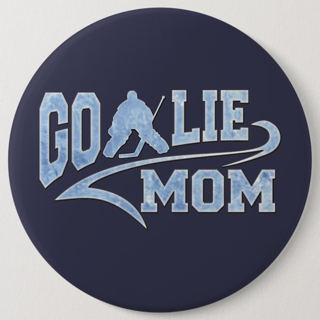 Hockey Goalie Mama Athletic Schwanz Button (Vorderseite)