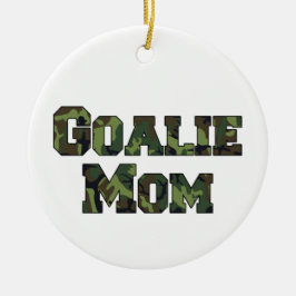 Hockey Goalie Mama Camouflage Letting Keramik Ornament