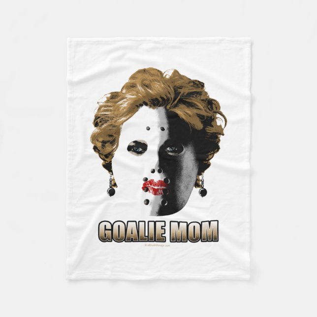 Hockey Goalie Mama Fleecedecke (Vorderseite)